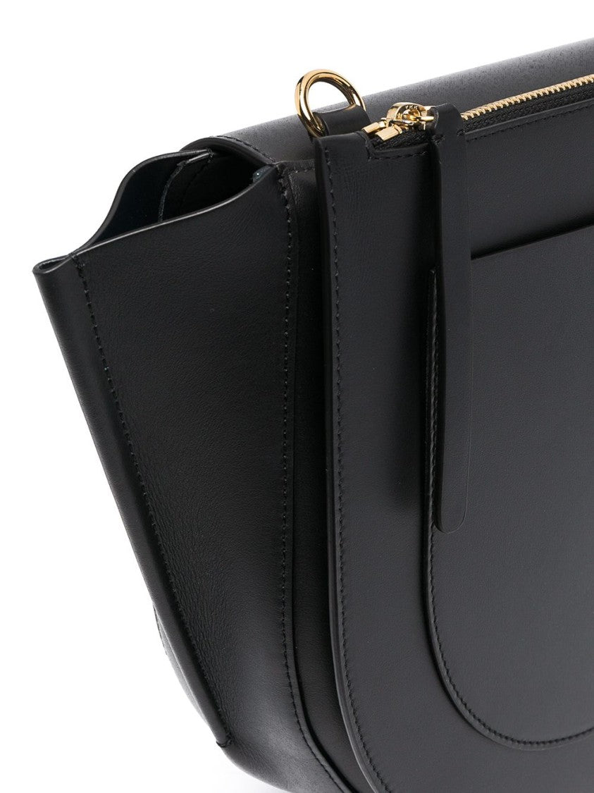 Wandler Semi-Circular Nero Handbag With Flap Closure
