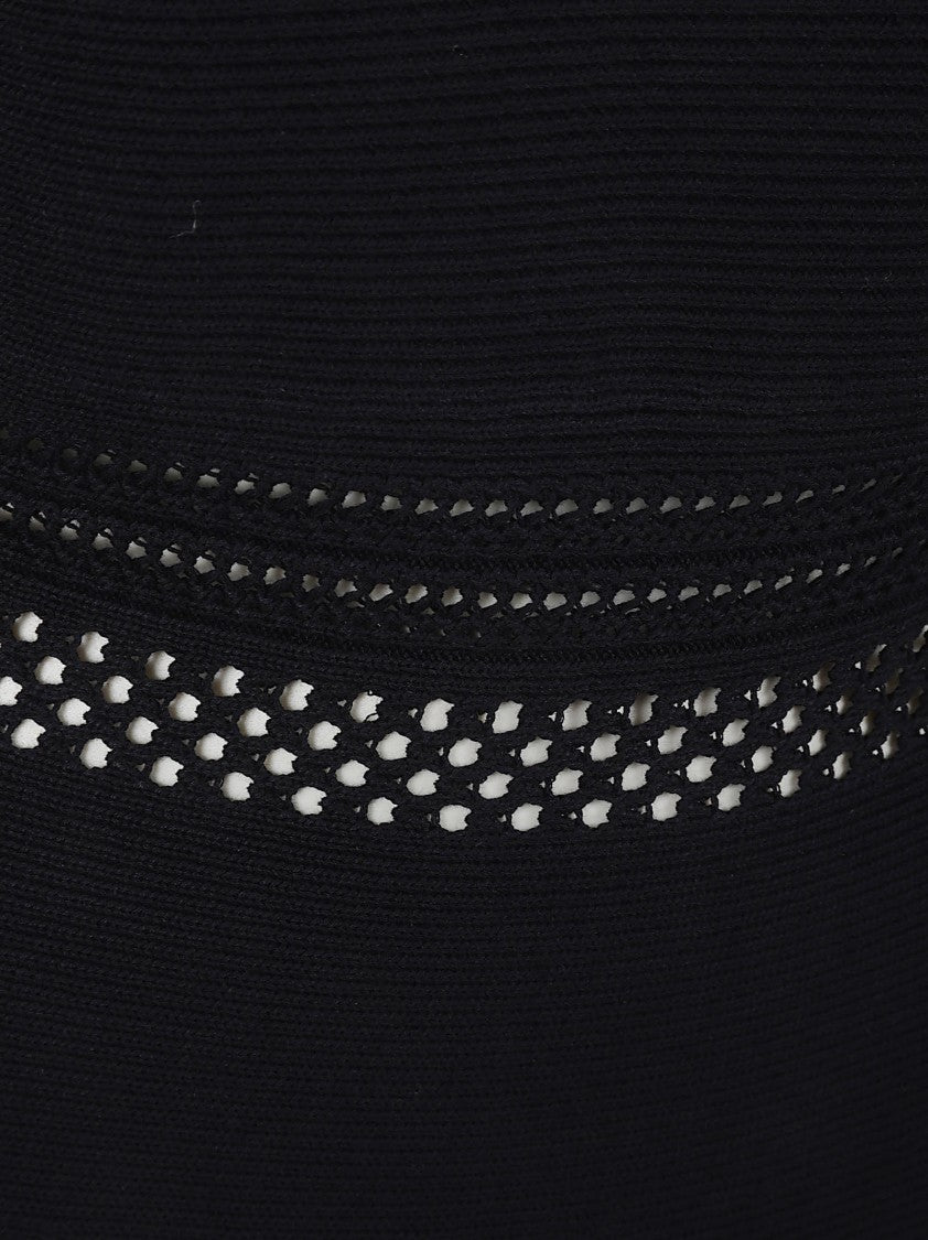 Fabiana Filippi Open-Knit Maxi Dress With Ruffled Hem