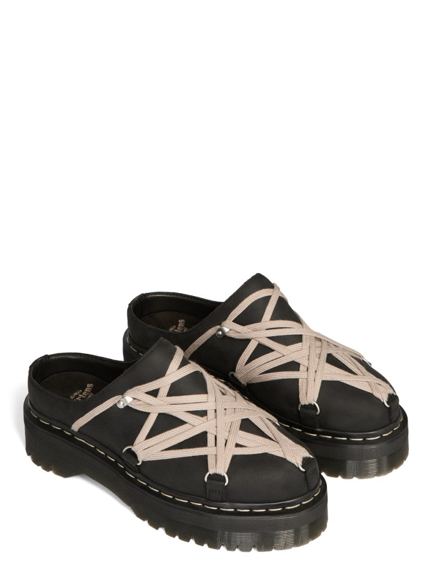 Dr. Martens X Rick Owens Quad Sole Lace-Up Mule Shoes With Rugged Tread