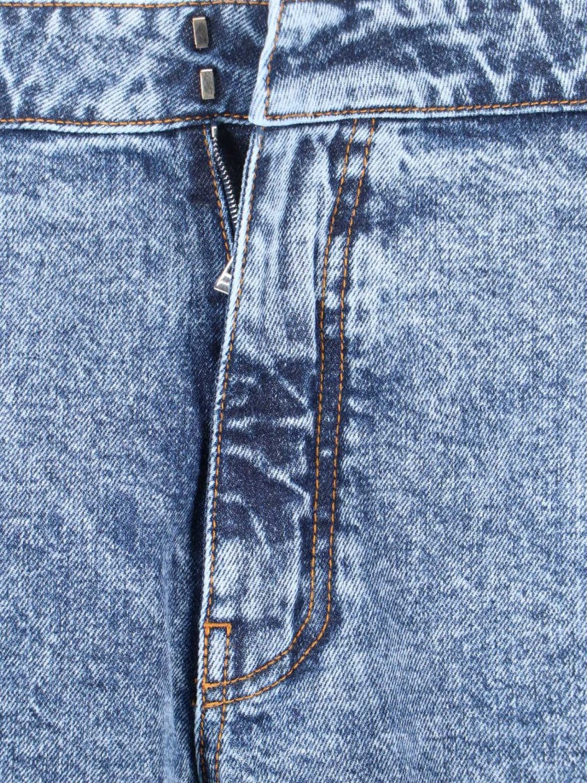 Alaïa Blue High-Waisted Rounded Leg Denim Jeans