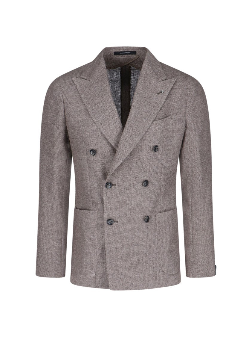 Tagliatore Double-Breasted Blazer – Beige
