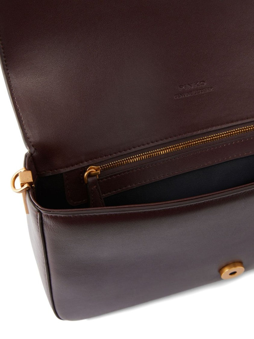 Pinko Rectangular Leather Shoulder Bag