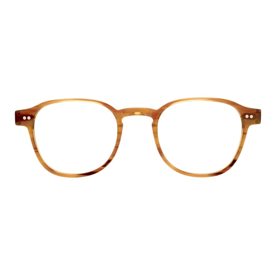 Moscot Sp-Art-O Arthur Rounded Square Tortoiseshell Eyeglasses With Metal Accents