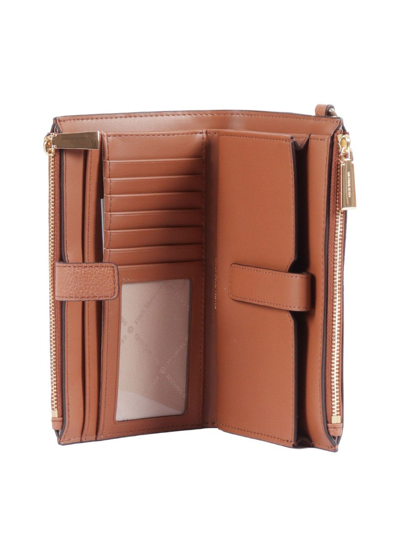 Michael Kors Textured Leather Dual Zip Wristlet Pouch