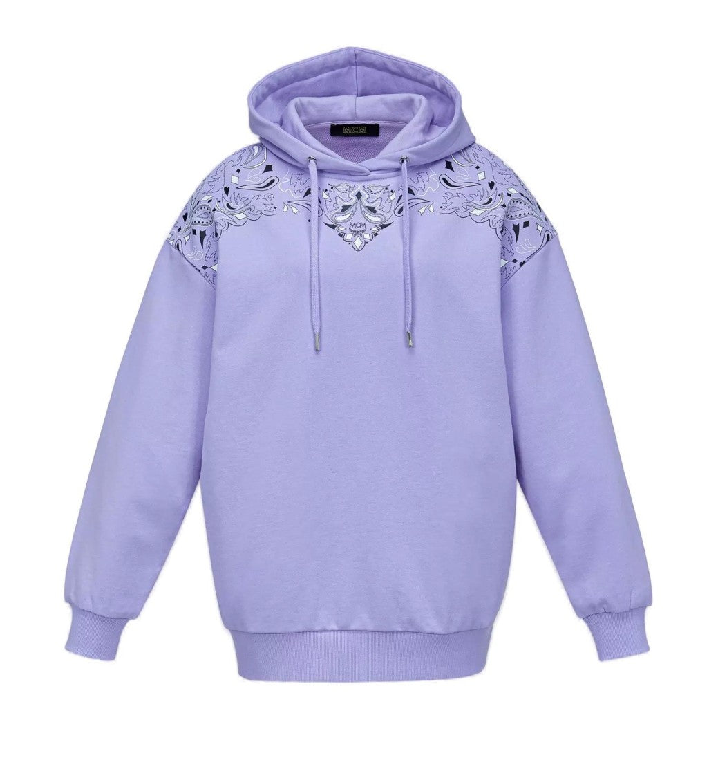 Mcm Oversized Hooded Sweatshirt With Bandana Monogram Print