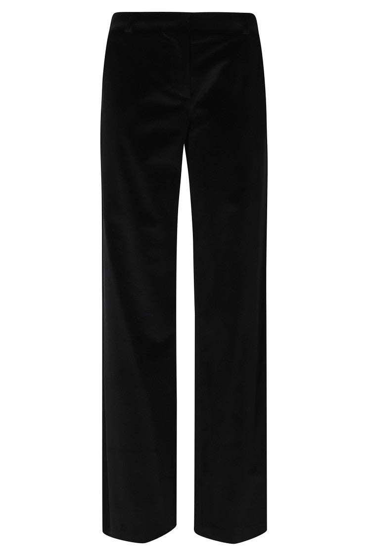 Kiltie Black Andrea Wide-Leg Cotton-Modal Pants