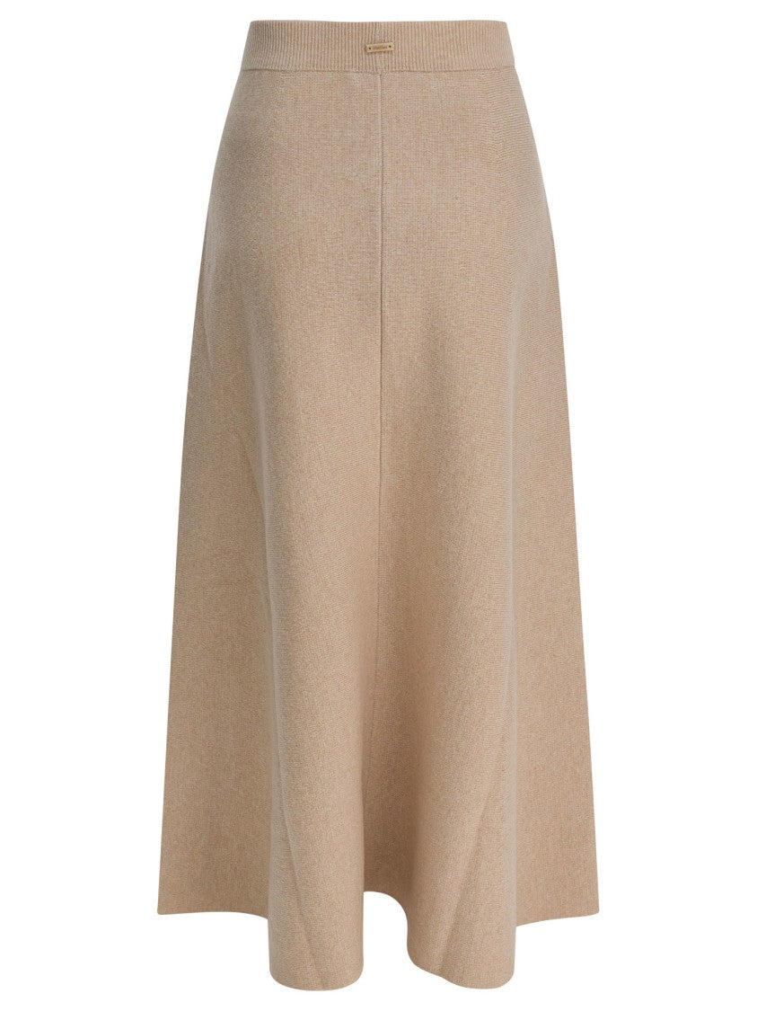 Max Mara Wool And Cashmere Flared Midi Skirt
