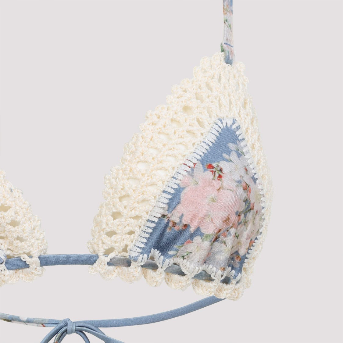 Zimmermann Cascadian Keyhole Tri Blue Lycra Bikini