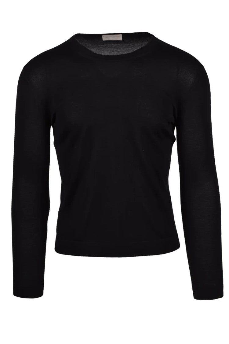 Drumohr Black Crew Neck Sweater