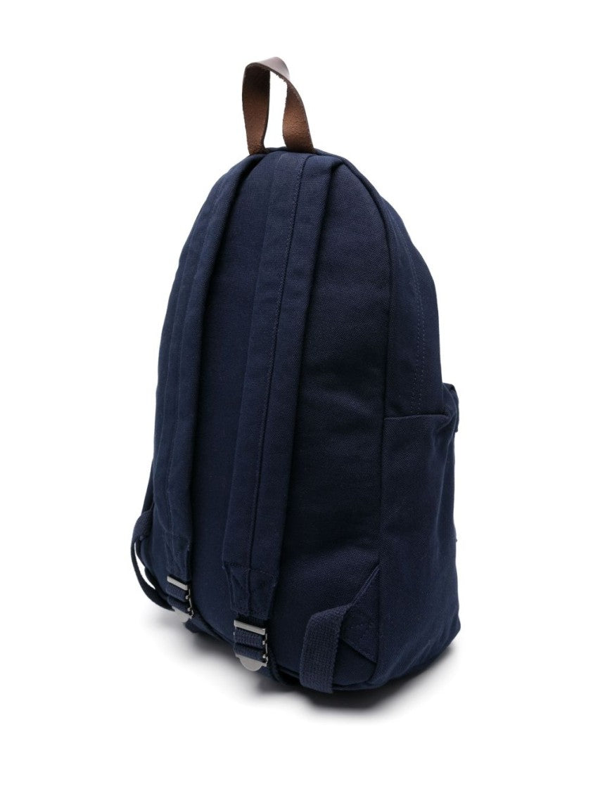 Polo Ralph Lauren Blue Backpack With Embroidered Bear Logo