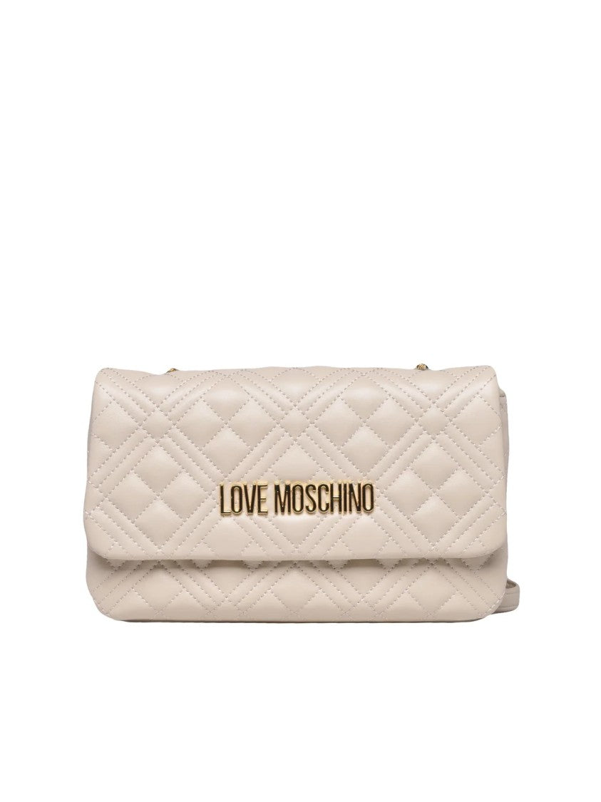 Love Moschino White Polyurethane Quilted Shoulder Bag