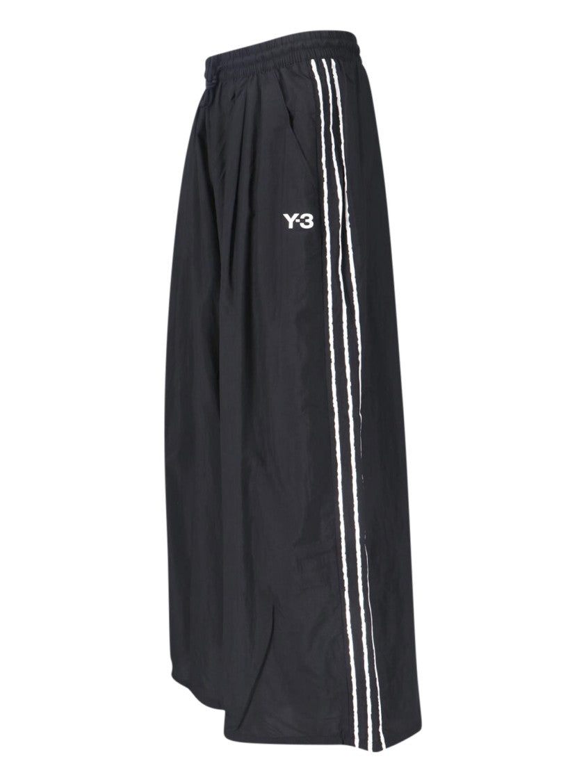 Y-3 Black Edge 3 Stripes Wide-Leg Trousers