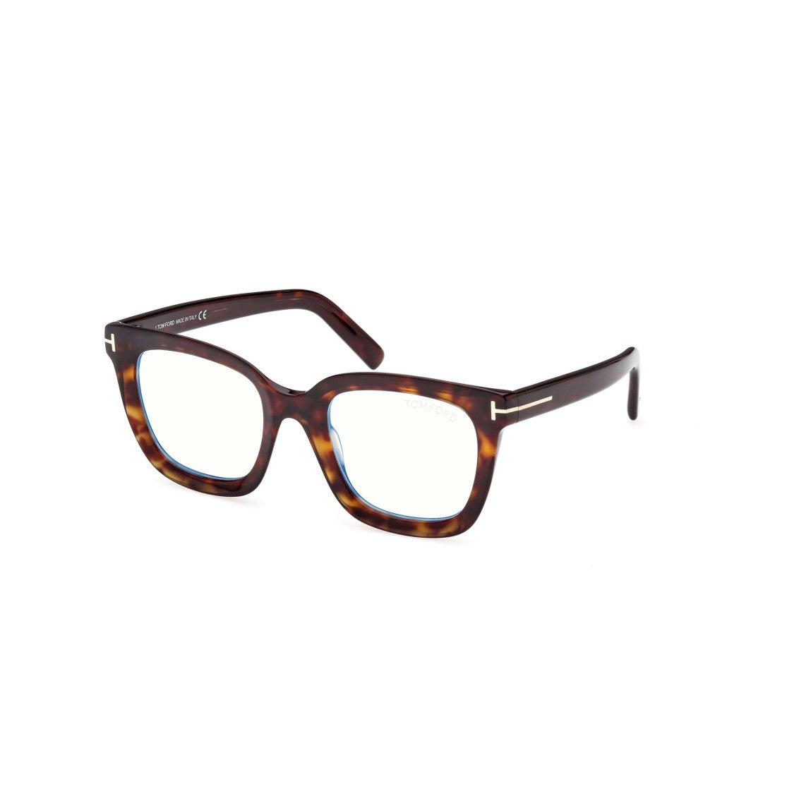Tom Ford Ft5880-B Oversized Square Tortoiseshell Eyeglasses