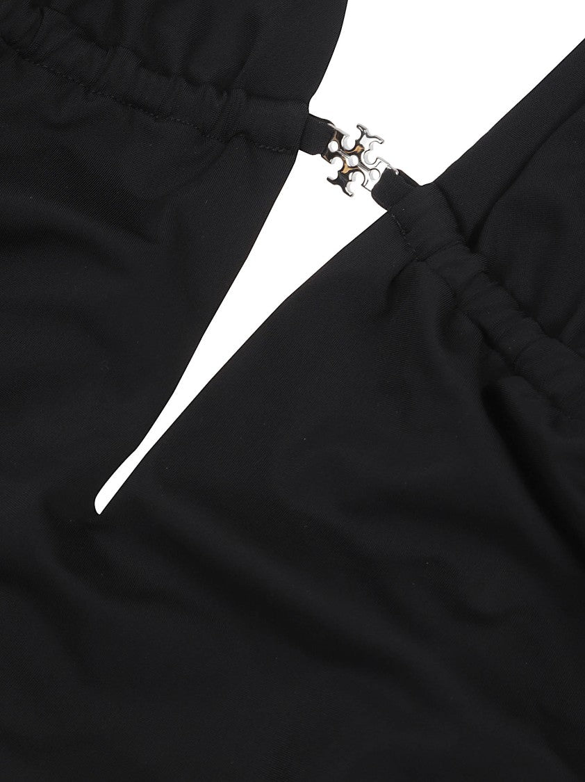 Tory Burch Black One-Piece Swimsuit With Knot Closure