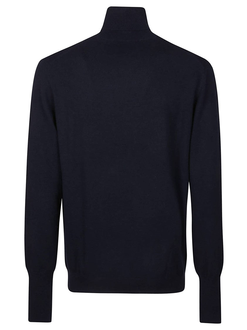 Ballantyne Plain Fine Knit Cashmere Turtleneck