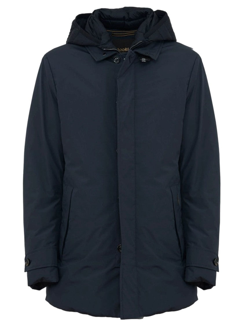 Moorer Nylon Jacket With Hood And Functional Design