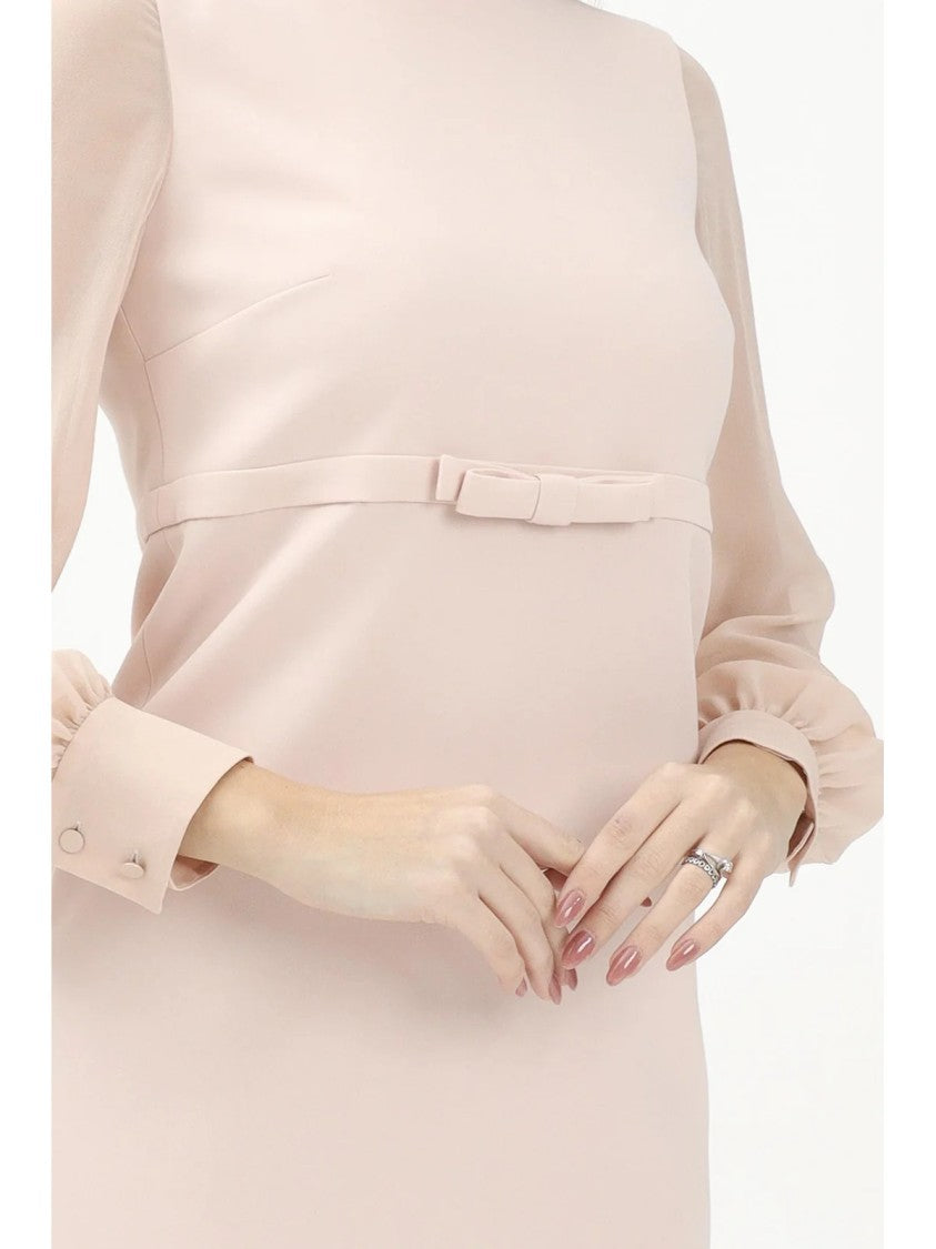 Max Mara Old Rose Ritmo Triacetate Polyester Dress