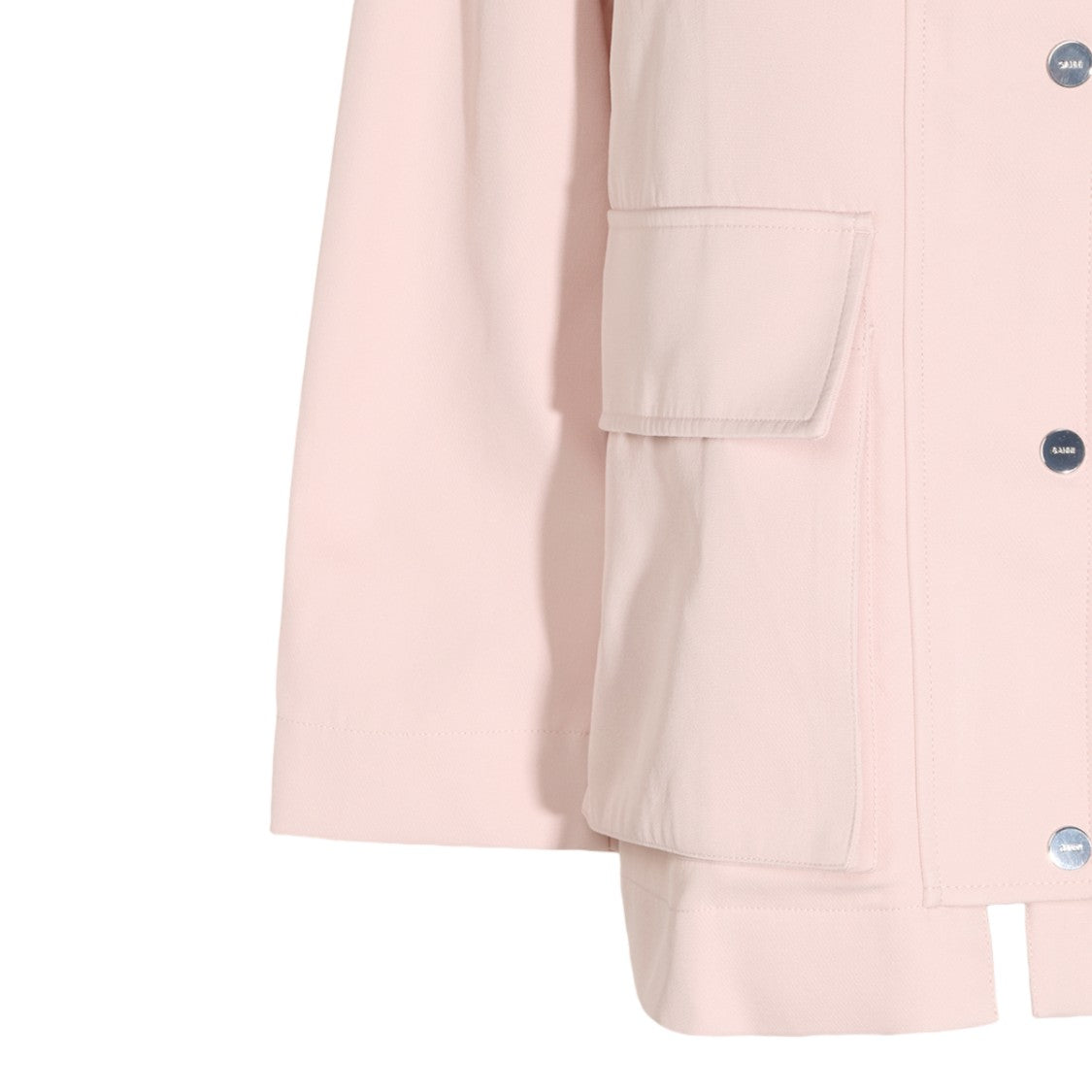 Ganni Light Pink Brown Corduroy Collar Jacket