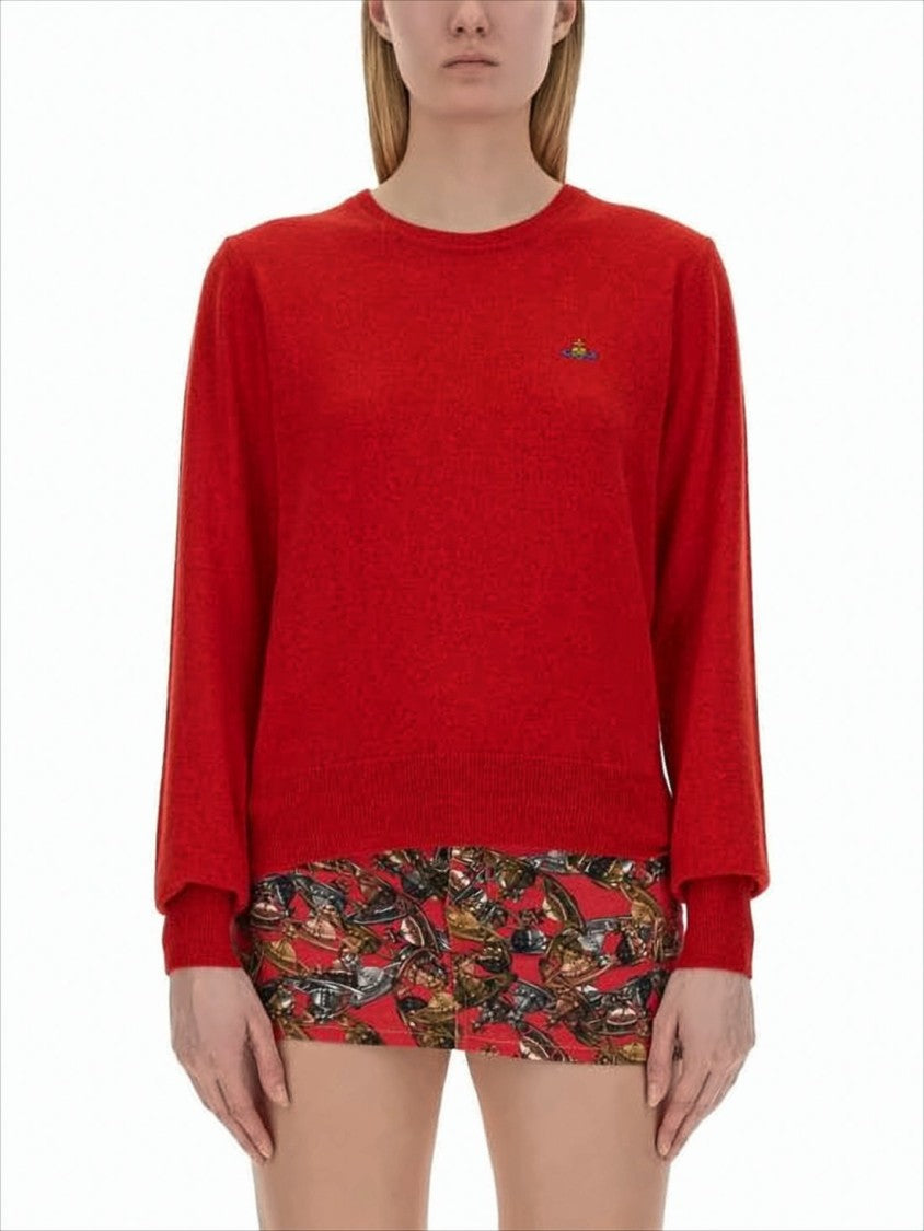 Vivienne Westwood Red Wool And Cashmere Blend Sweater