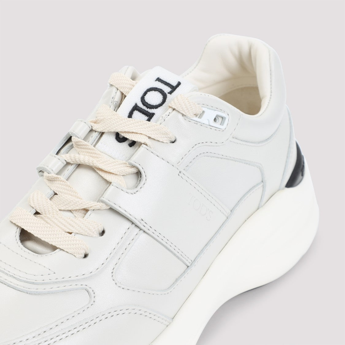 Tod's White Milk Leather Sneakers