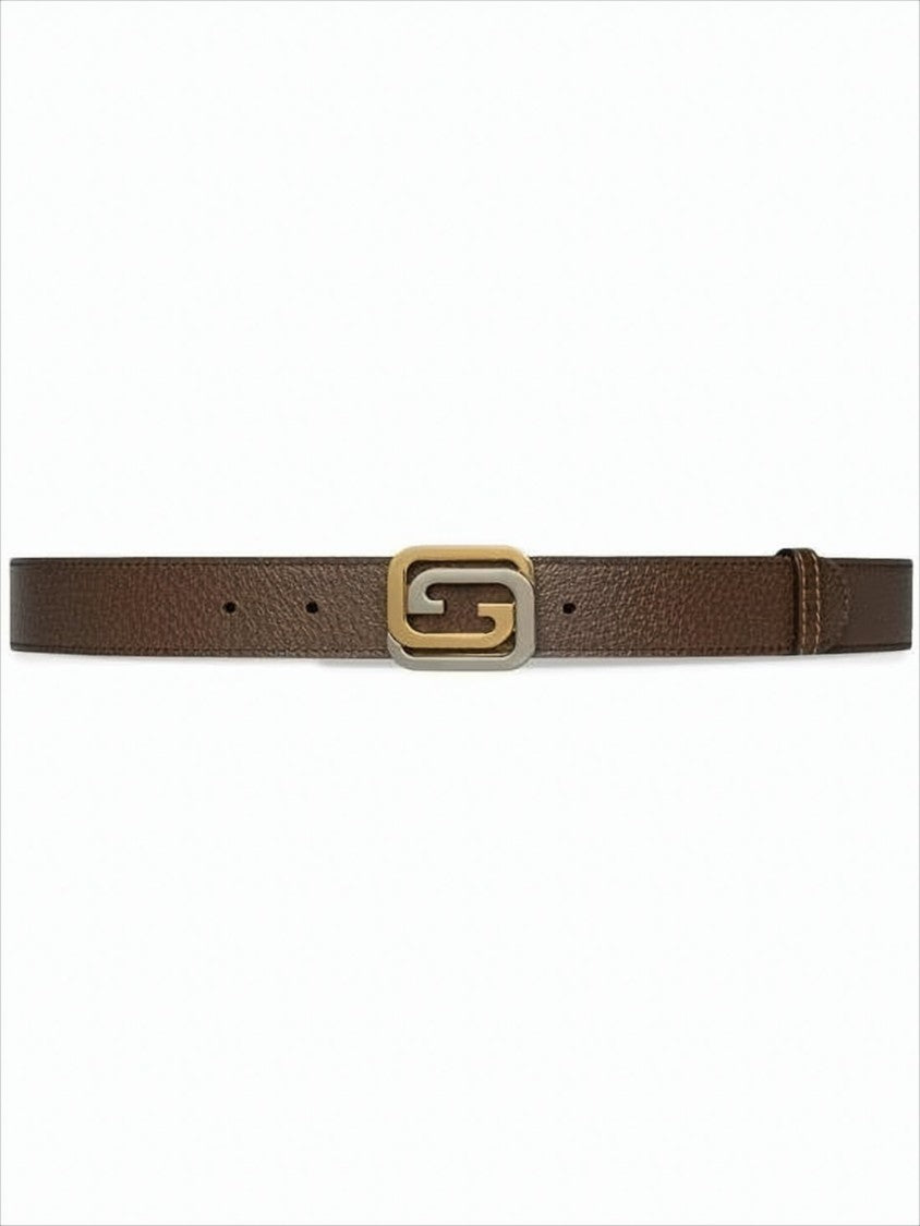 Gucci Leather Belt With Interlocking Double-G Buckle