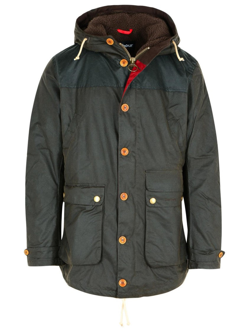 Barbour Green Wax Cotton Parka Game