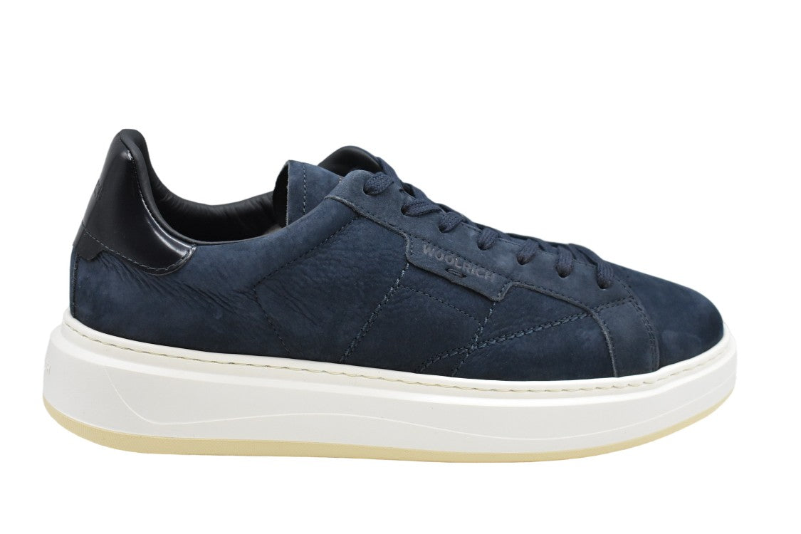 Woolrich Deep Navy Suede Low-Top Sneakers
