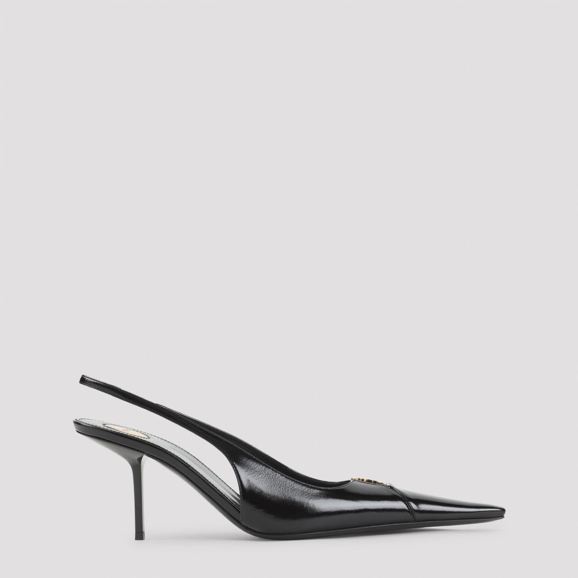 Saint Laurent Pointed-Toe Slingback Heels In Smooth Calf Leather