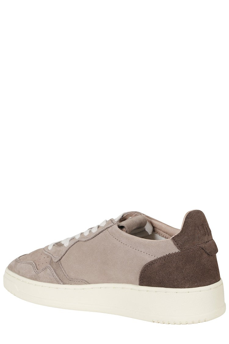 Autry Taupe Medalist Low Suede Sneakers