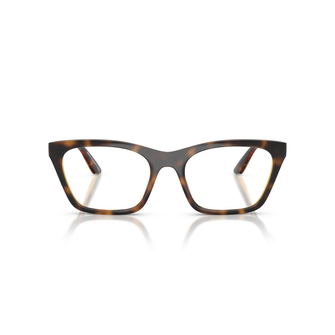 Emporio Armani Oversized Tortoiseshell Square Frame Eyeglasses