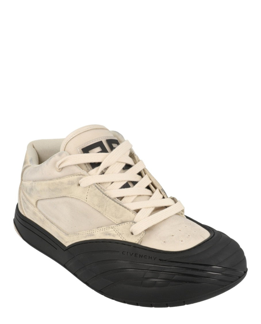 Givenchy Suede Trimmed Mid-Top Sneakers