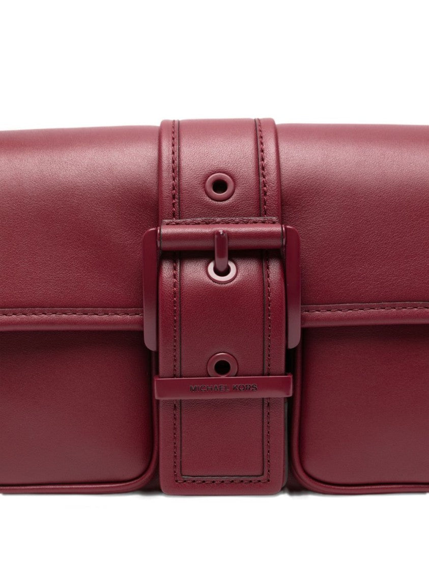 Michael Kors Rectangular Burgundy Leather Shoulder Bag