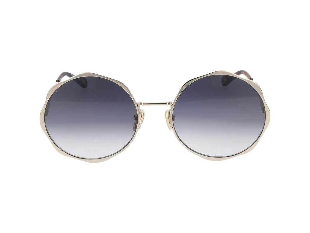 Chloé Sunglasses Ch0184s 001 Gold Gold Grey 59/21/140