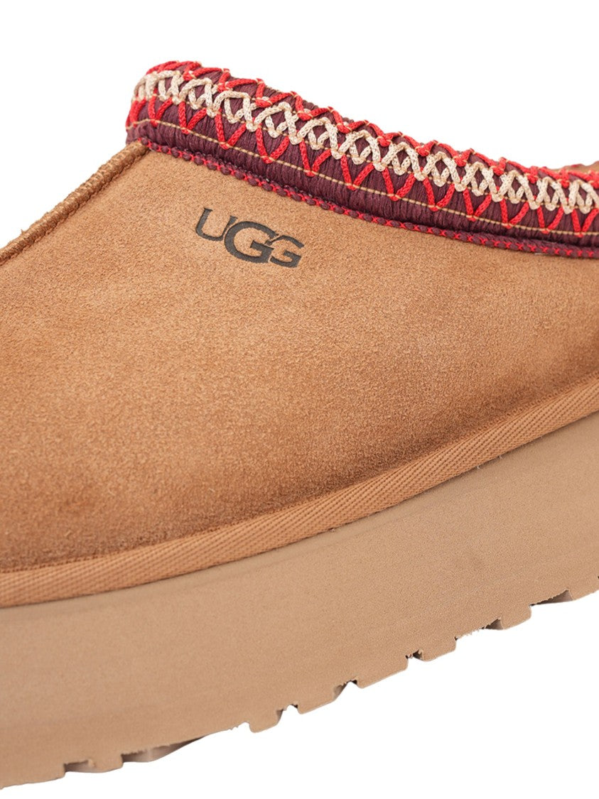Ugg Slip-On Suede Sandals With Woven Trim