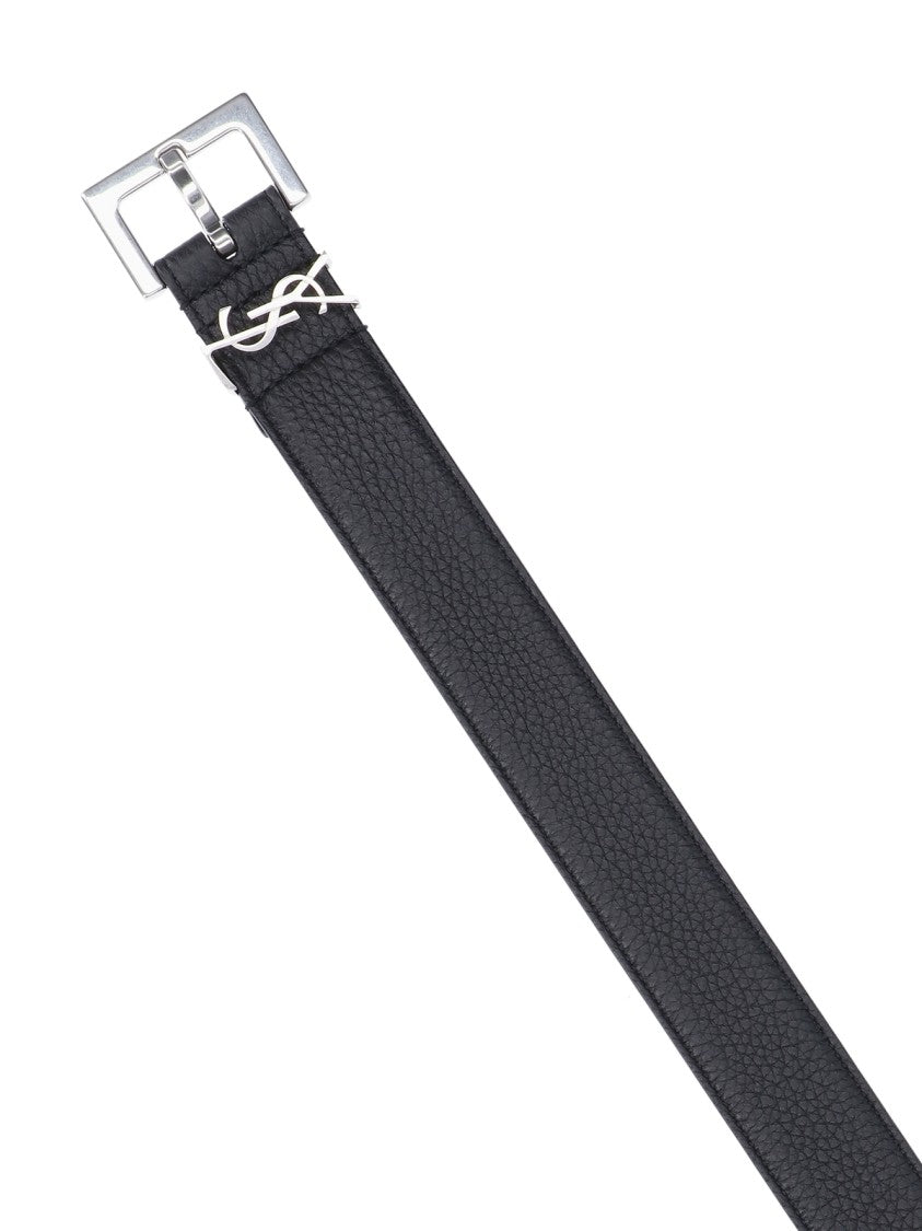 Saint Laurent "Cassandre" Belt – Black
