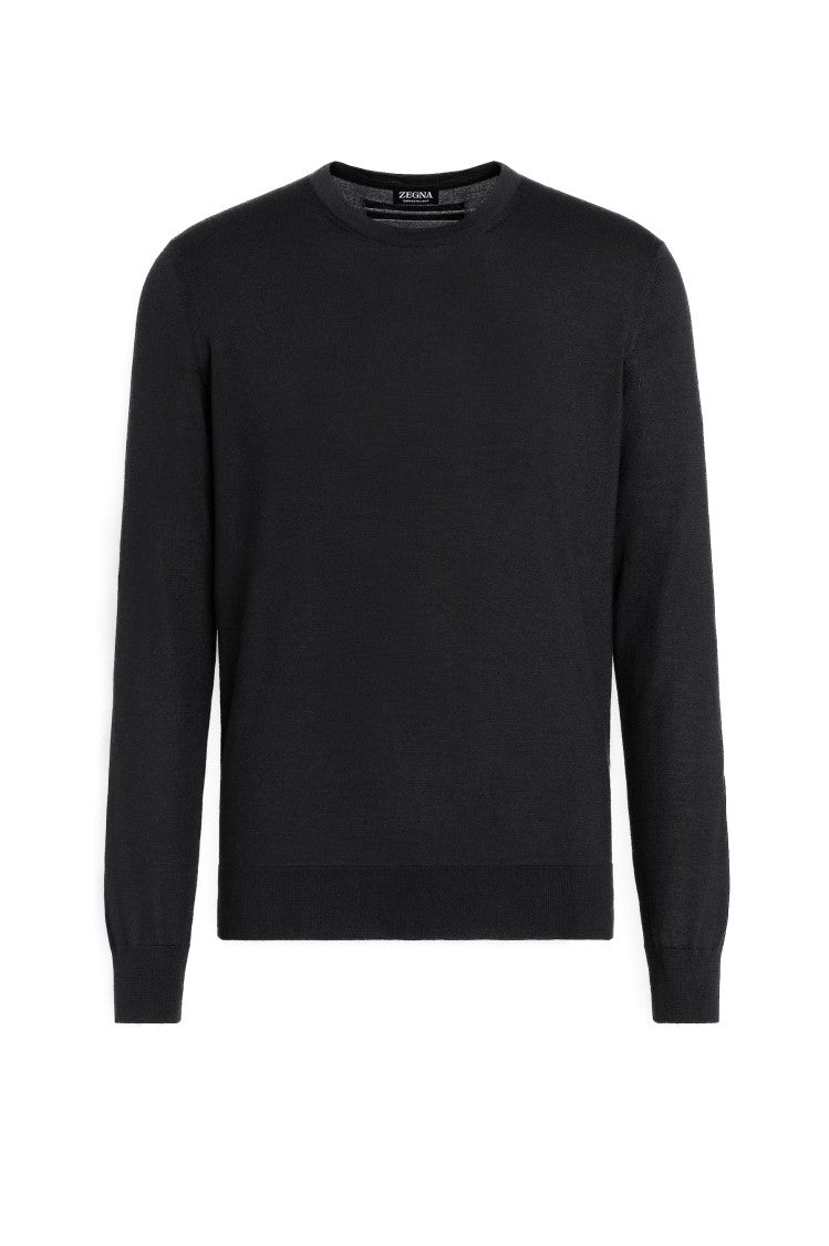 Zegna Cashseta Light Cashmere-Silk Crewneck Sweater
