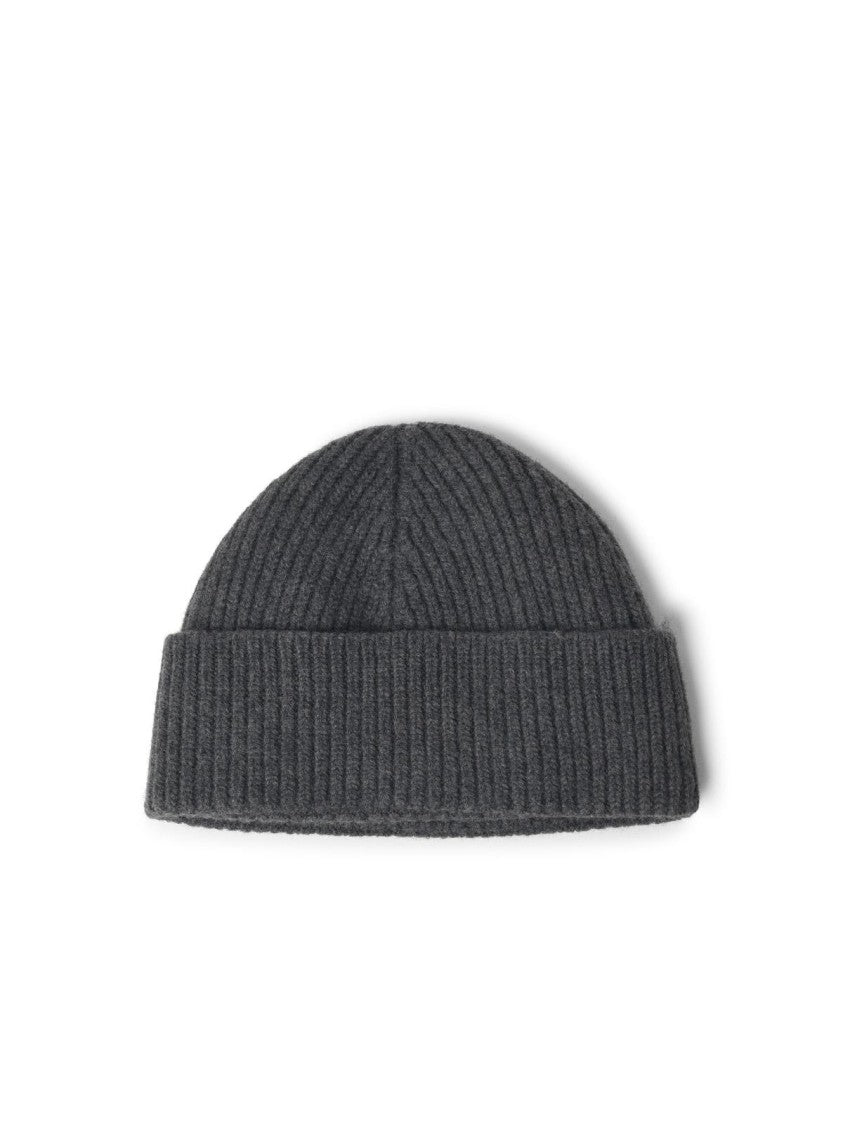 Ami Paris 'Ami De Cœur' Grey Cotton Beanie