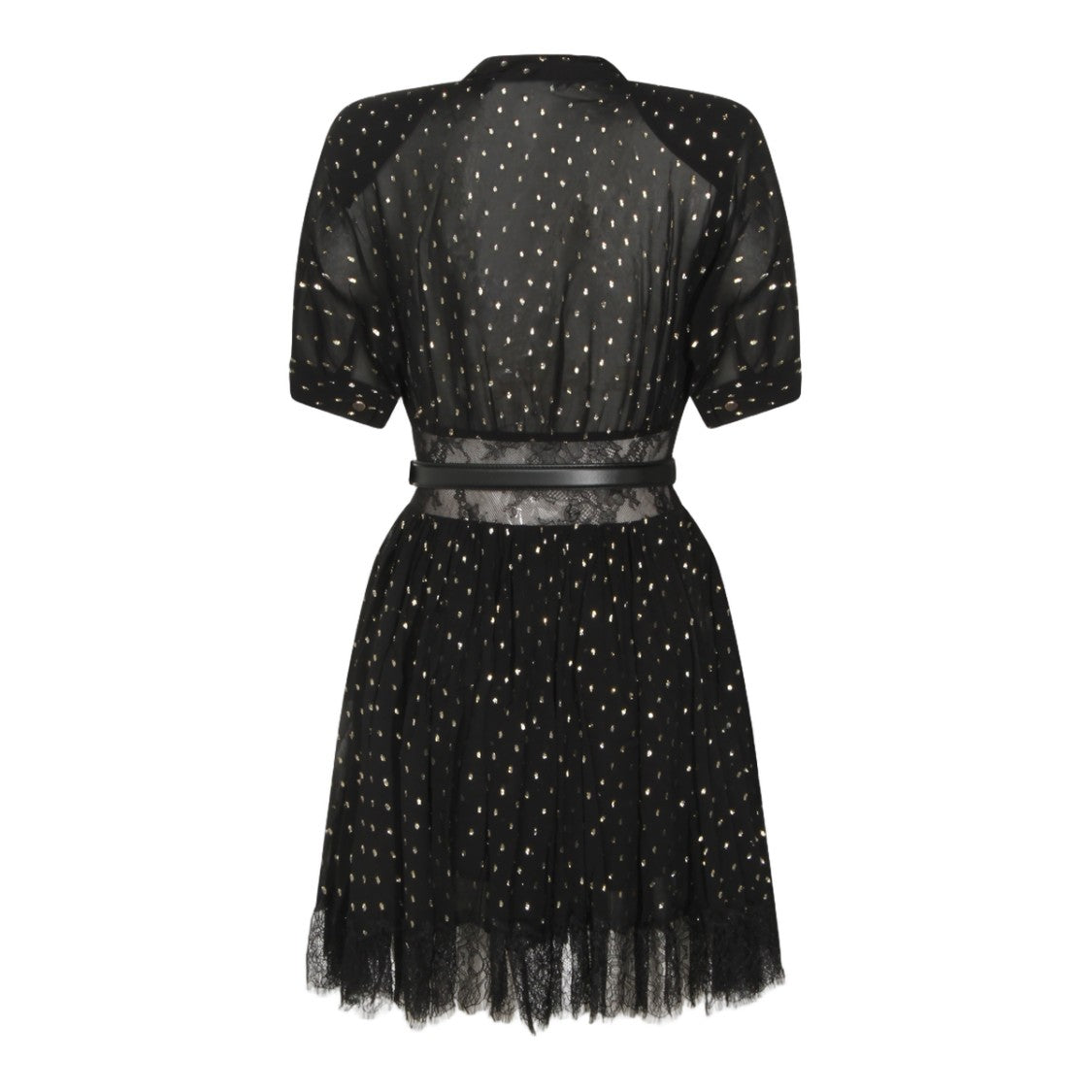 Self-Portrait Mini Dress With Sheer Black Fabric