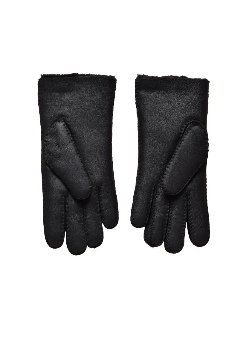 Alpo Brown Shearling Leather Gloves