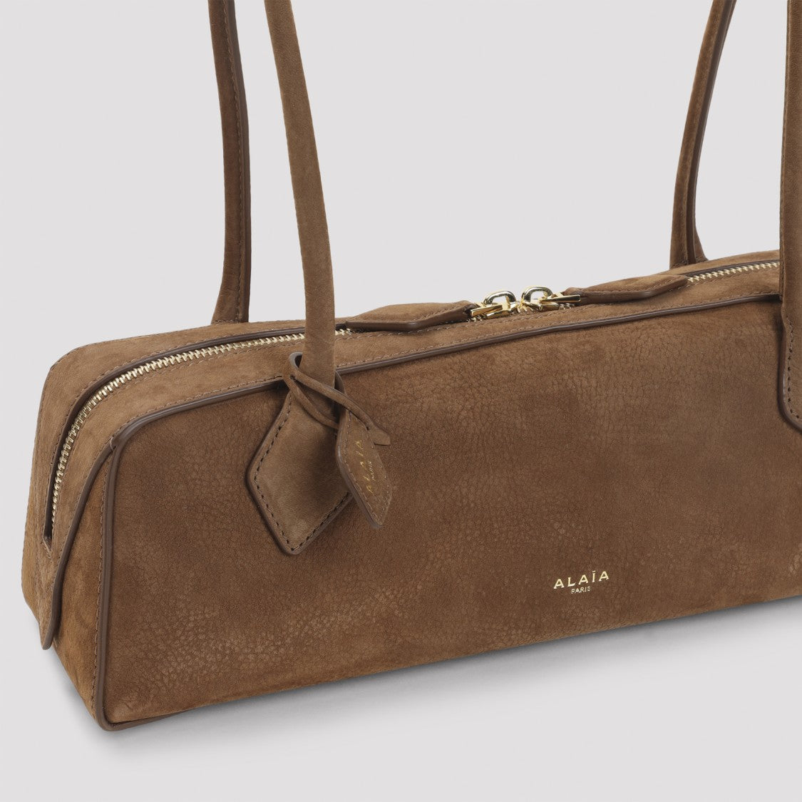 Alaïa Teckel Medium Brown Shoulder Bag