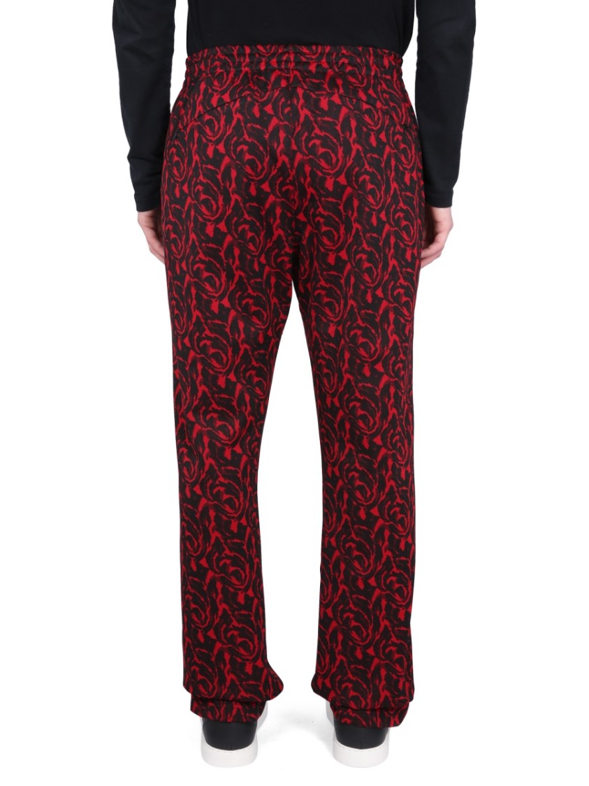 Baracuta X Needles Red Pants With Logo And Pattern