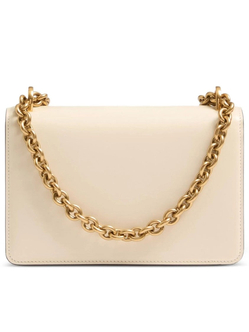 Valentino Vain Small Gold Emblem Leather Bag