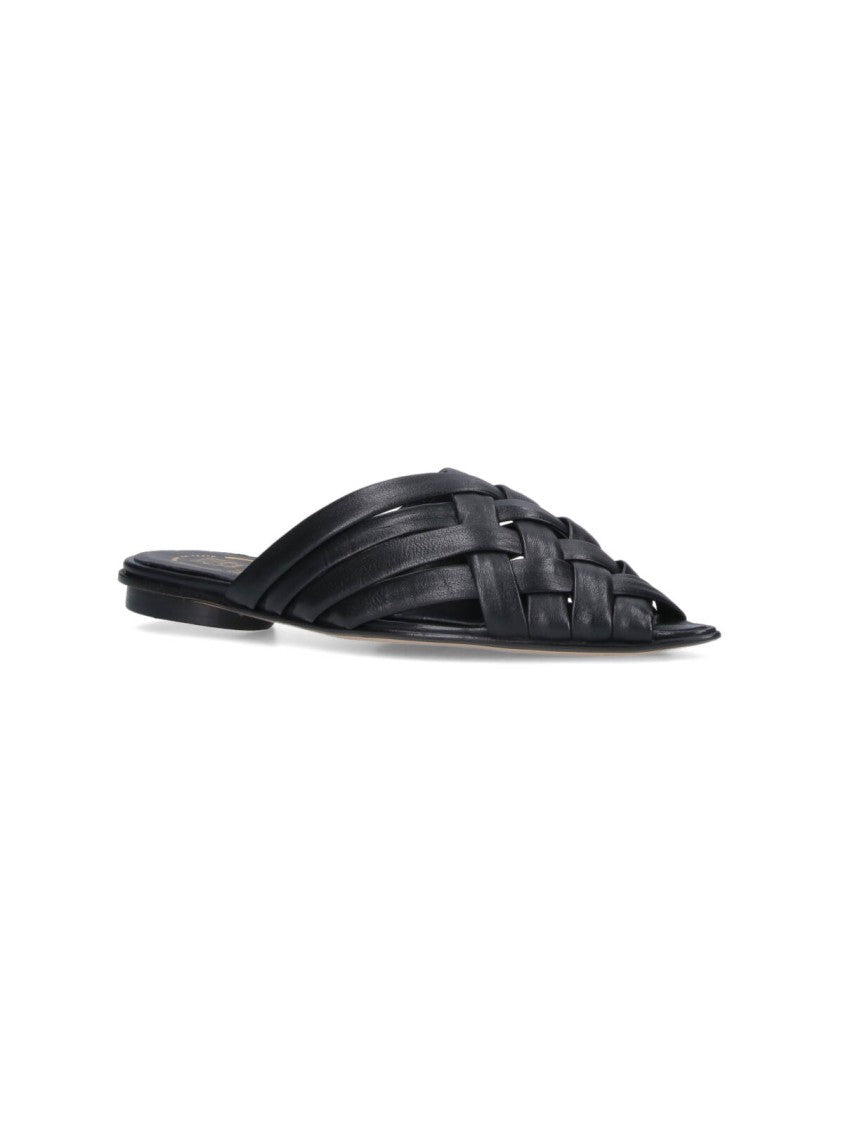 Alexander Hotto Woven Sandals – Black