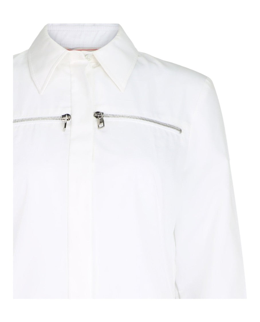 Alexander Mcqueen Zip-Detailed Long-Sleeve Shirt With Concealed Button Closure