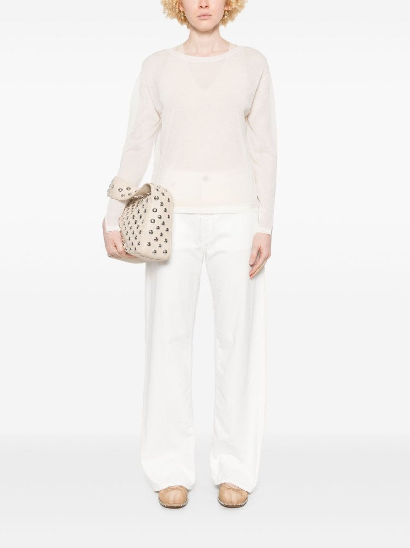 Pinko Lightweight Semi-Sheer Sweater With V-Back Detail