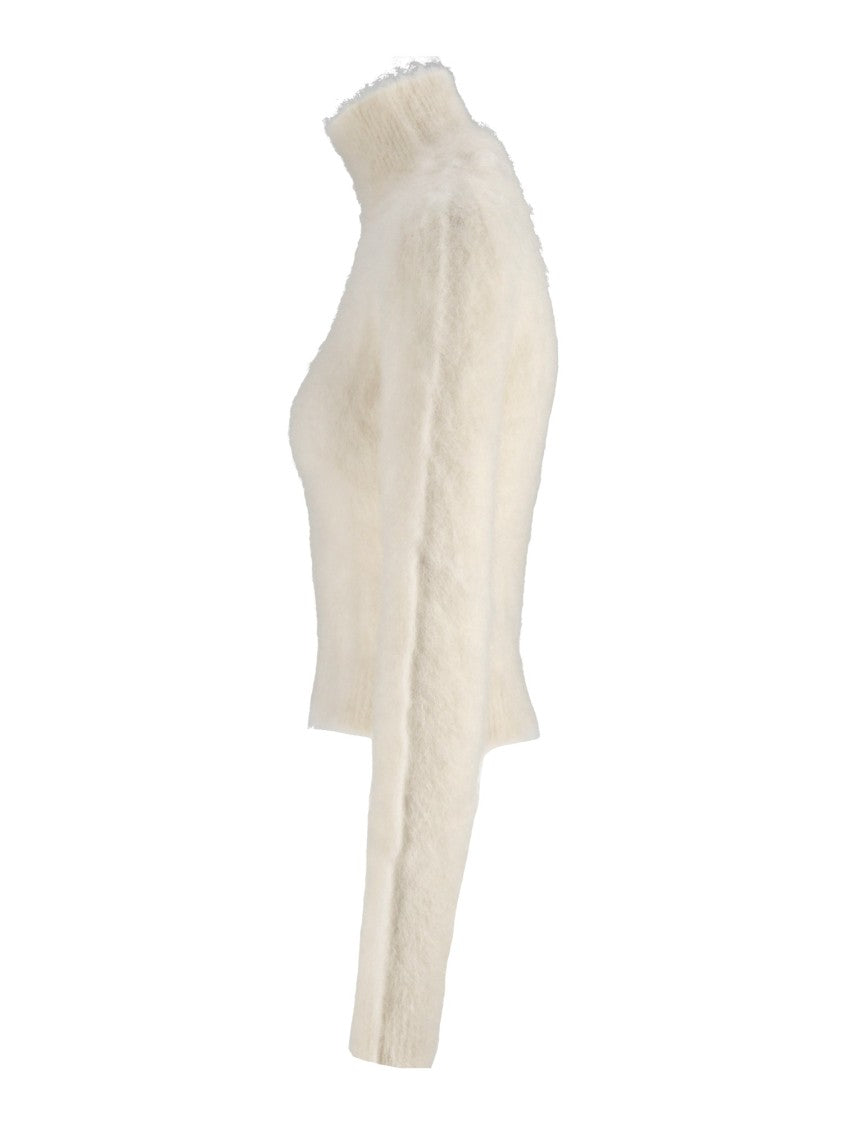 Dondup Dolcevita Fuzzy Knit Ribbed Turtleneck