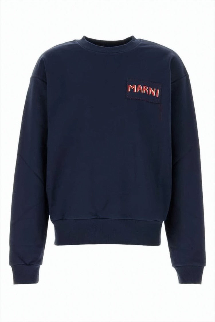 Marni Relaxed Fit Long-Sleeve Sweatshirt With Chest Patch