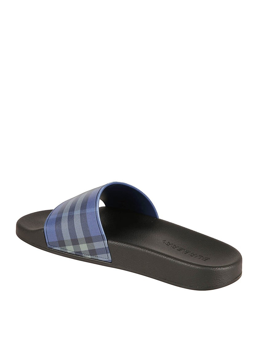 Burberry Slide Sandals With Check Pattern