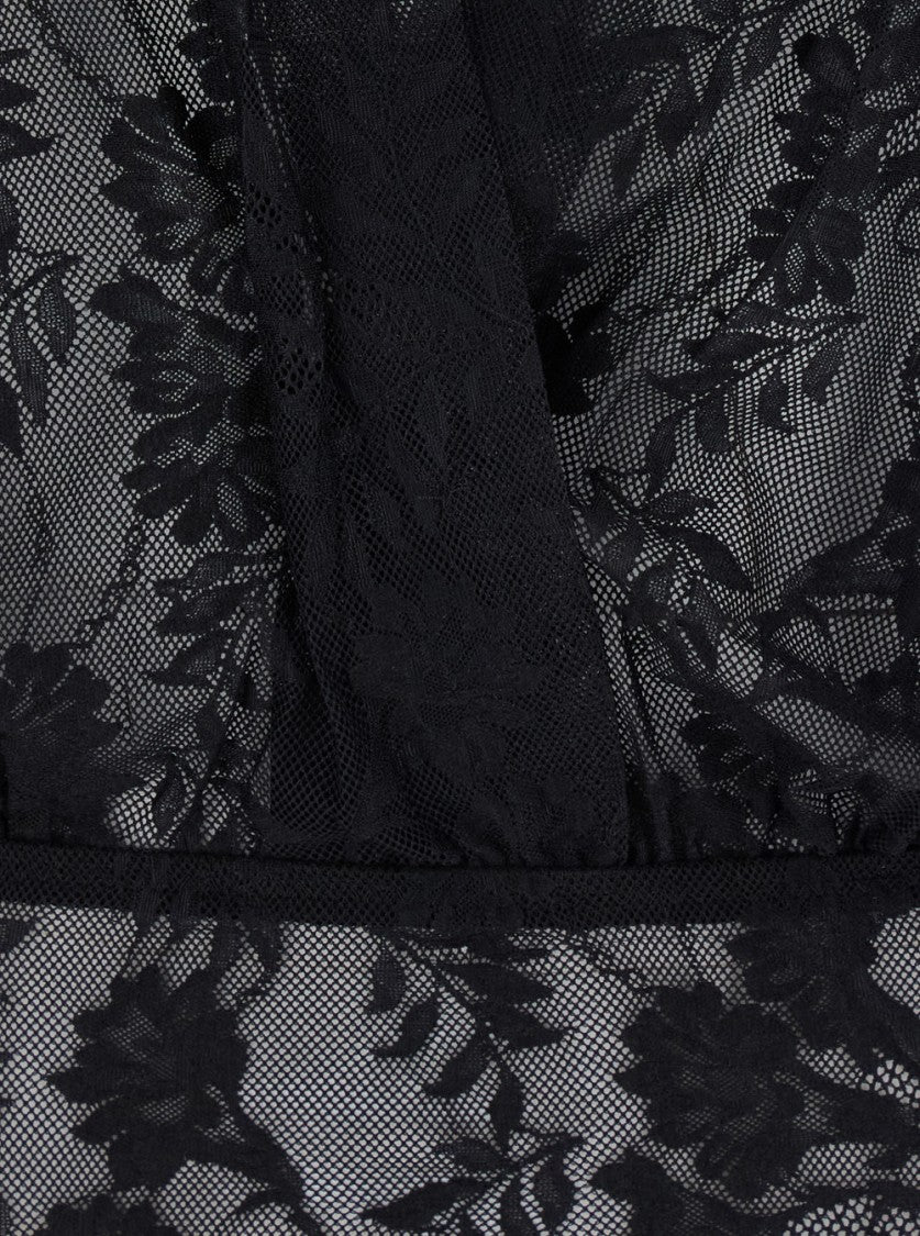 Norma Kamali Super Oversized Boyfriend Nk Shirt Bodysuit