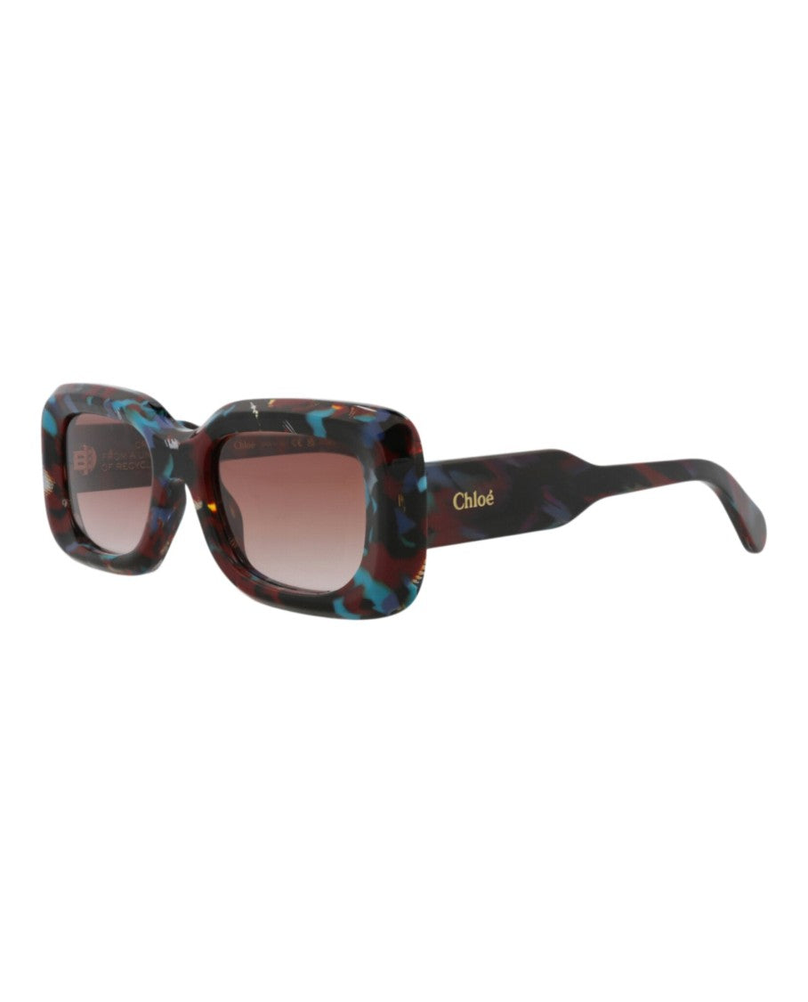 Chloé Square-Frame Recycled Acetate Sunglasses